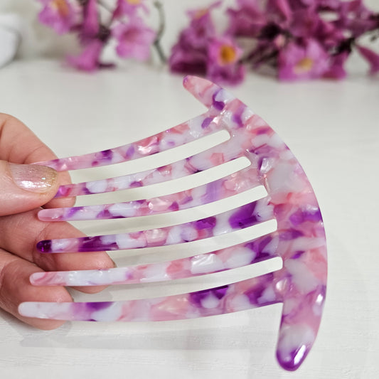 Hair comb*Curved French comb*large hair fork *side hair comb*French twist clip*pink hair comb*gift for girls