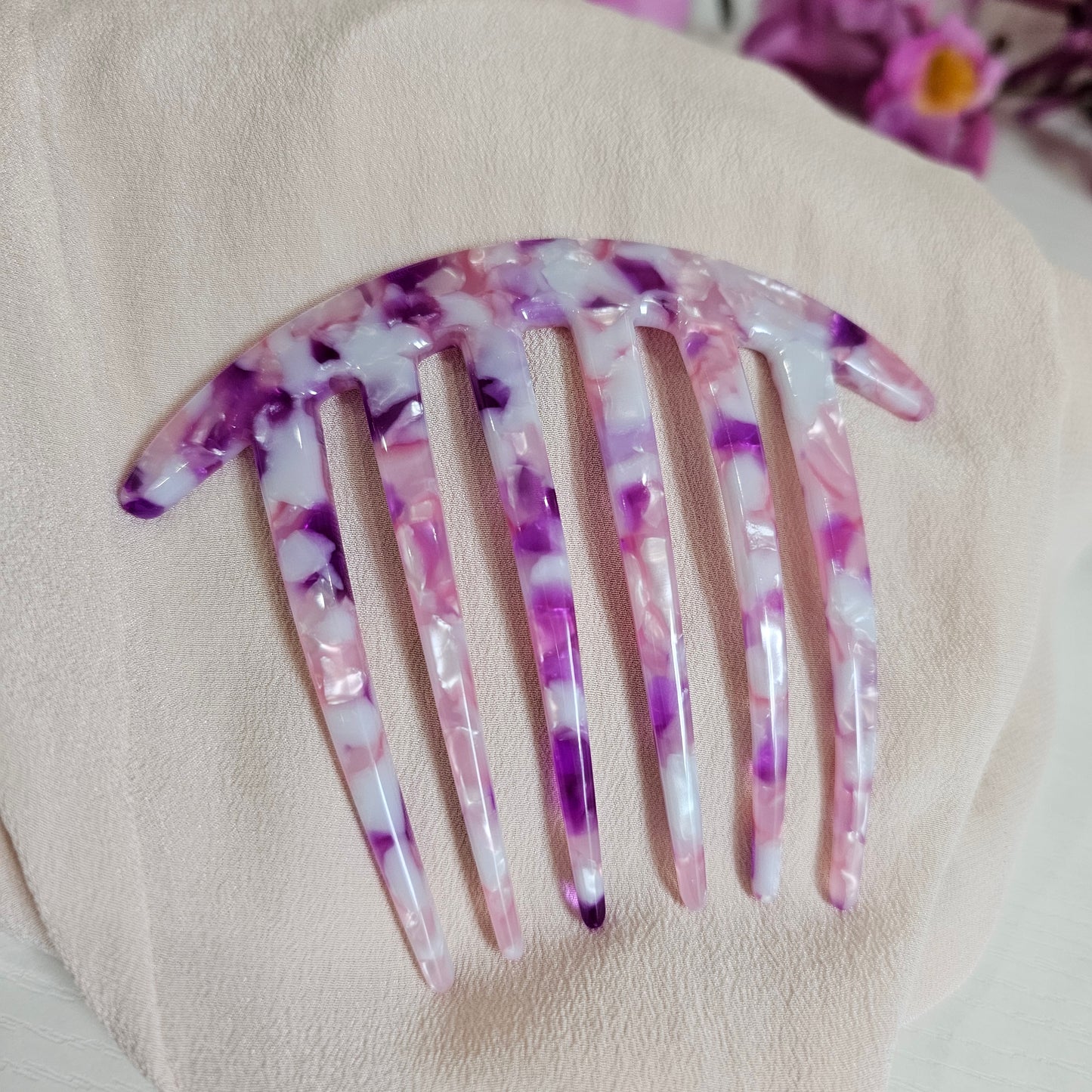 Hair comb*Curved French comb*large hair fork *side hair comb*French twist clip*pink hair comb*gift for girls