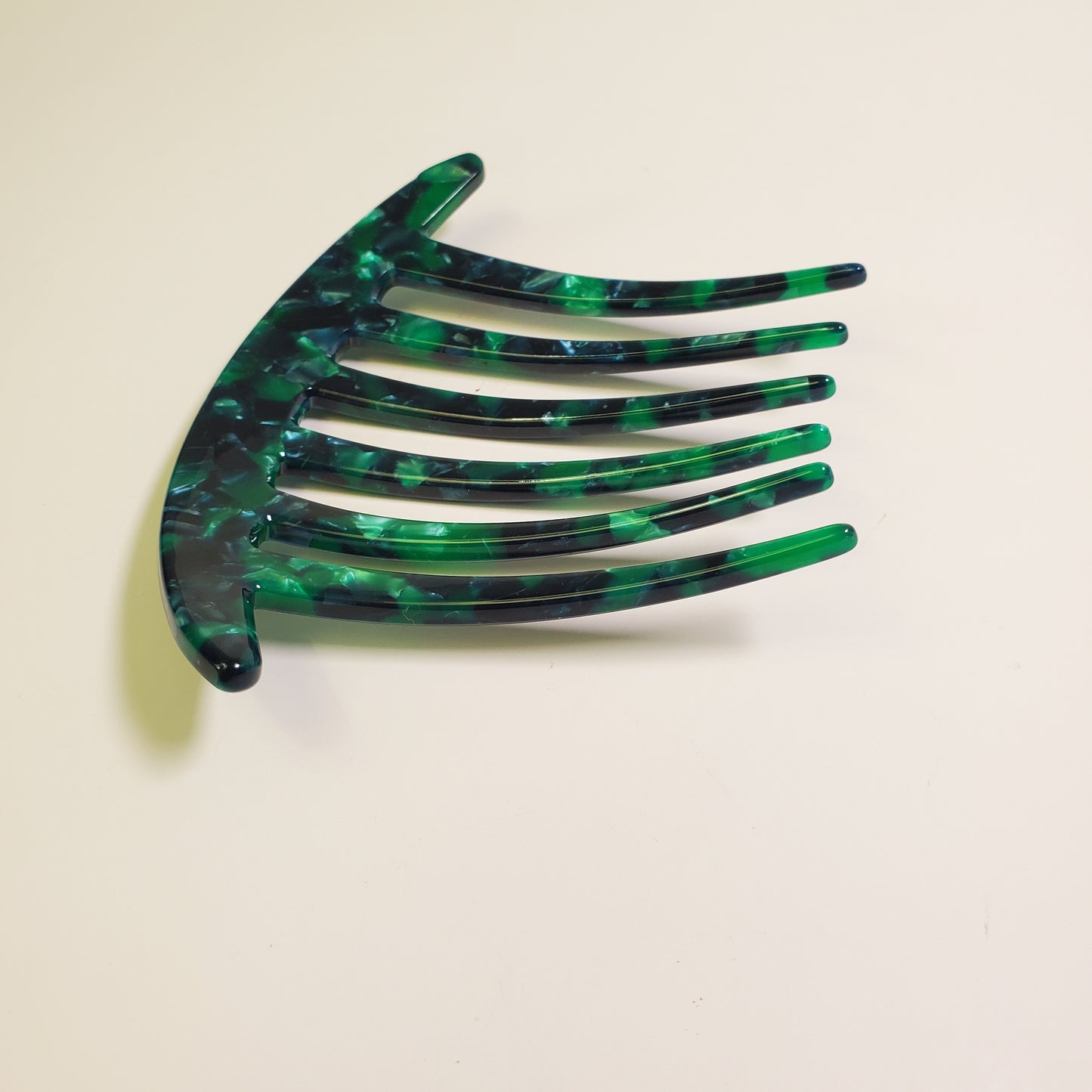 Hair comb*Curved French comb*Large hair fork *Side hair comb*French twist clip*Green  hair comb*Gift for girls*Mom gift*Fashion gift