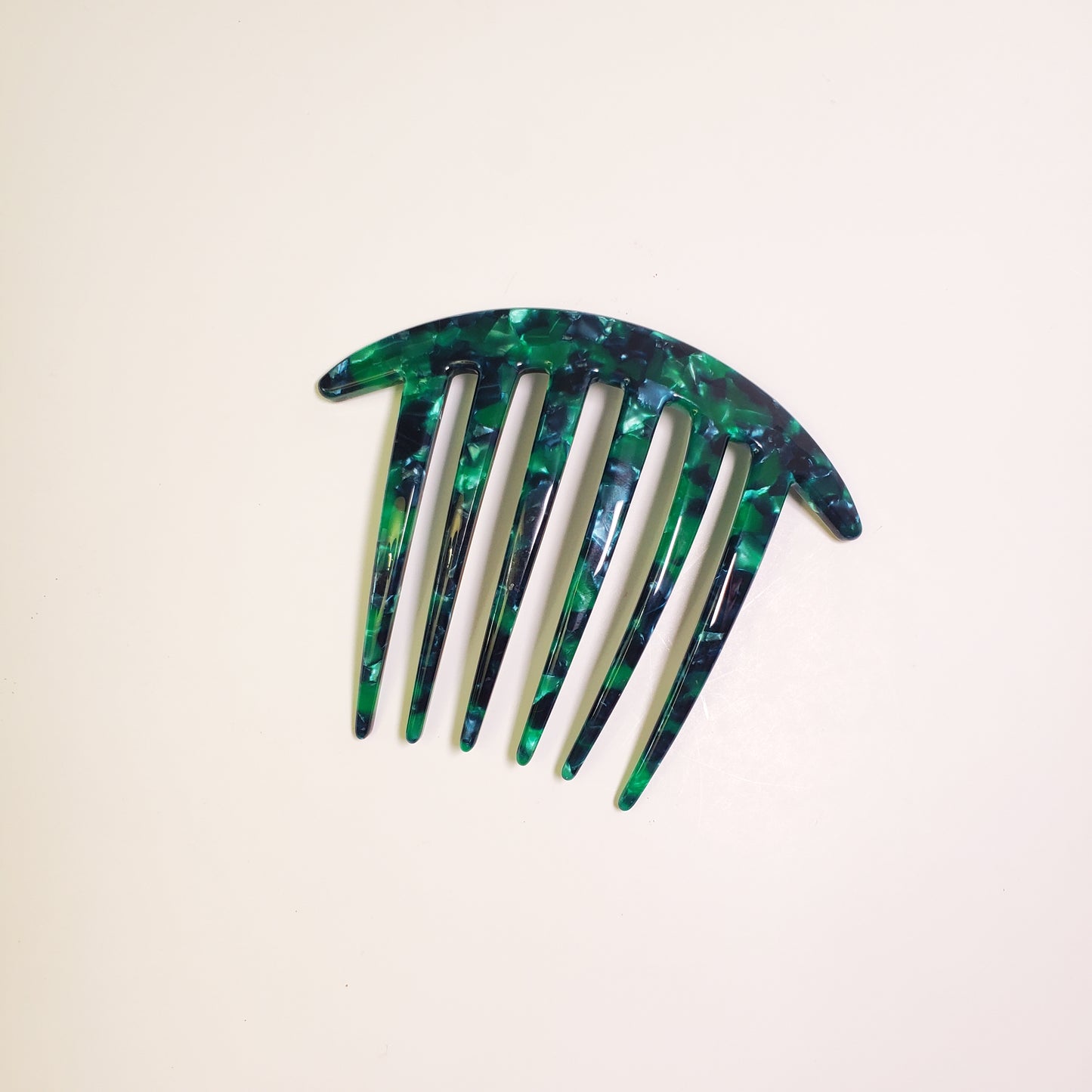 Hair comb*Curved French comb*Large hair fork *Side hair comb*French twist clip*Green  hair comb*Gift for girls*Mom gift*Fashion gift